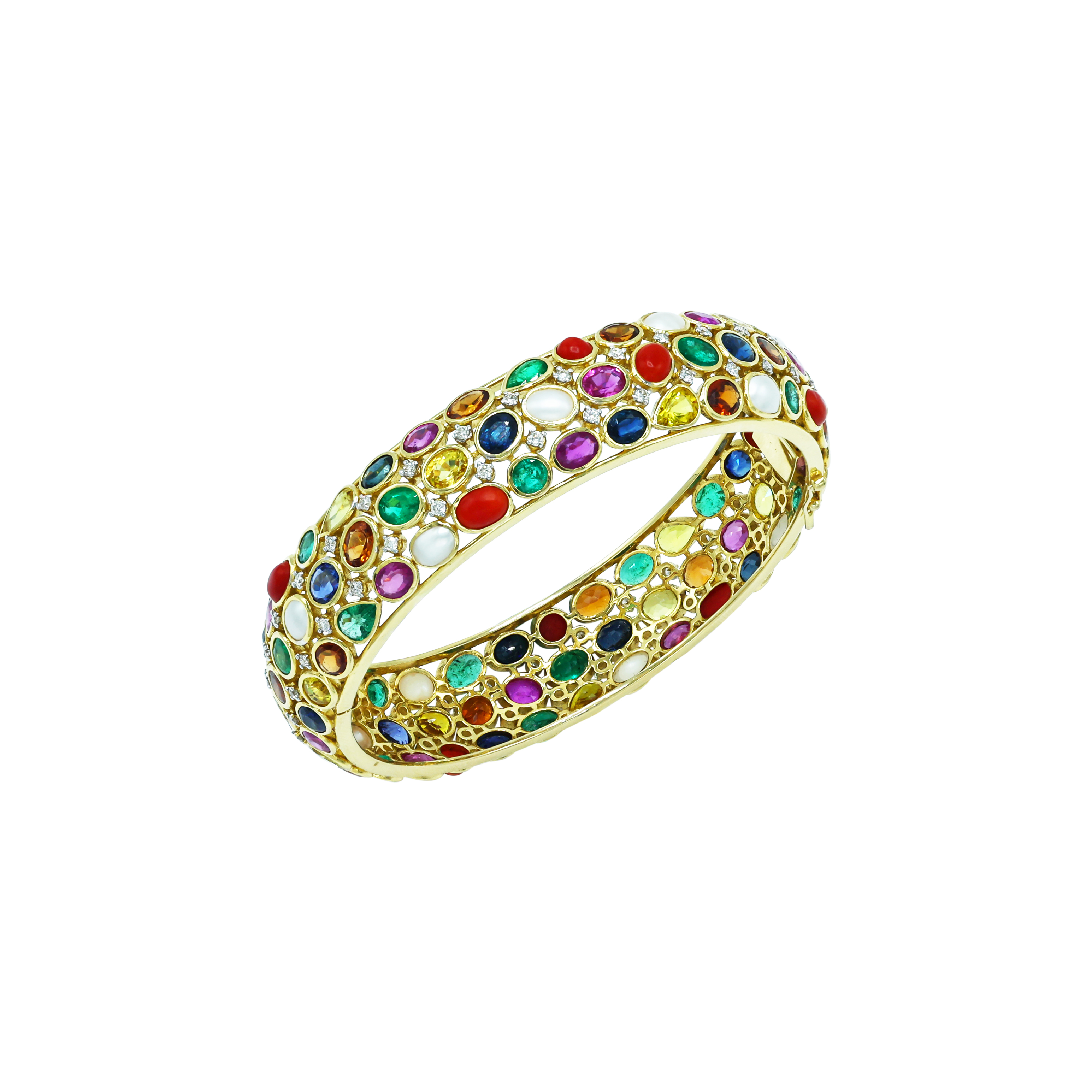Bangle with Vibrant Navratana Stones